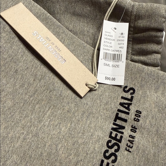 Essentials Fear of God dark oatmeal sweats   nwt and bag - Picture 2 of 2